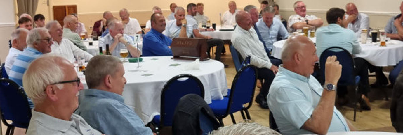 Masons and non-Masons enjoying the fundraising evening.