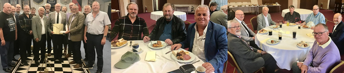Pictured left, are: Stewart Cranage (centre left) explaining the white lambskin apron to Peter Ivory (centre). Pictured centre from left to right, are: Ian Dewhurst, John Laughton and John Topping. Pictured right around the table, are: David Barr, Peter Ivory, Stuart Cranage, Ray Lamb, Neil Ward, John Cross and John Robbie Porter. Pictured left, are: Stewart Cranage (centre left) explaining the white lambskin apron to Peter Ivory (centre). Pictured centre from left to right, are: Ian Dewhurst, John Laughton and John Topping. Pictured right around the table, are: David Barr, Peter Ivory, Stuart Cranage, Ray Lamb, Neil Ward, John Cross and John Robbie Porter.