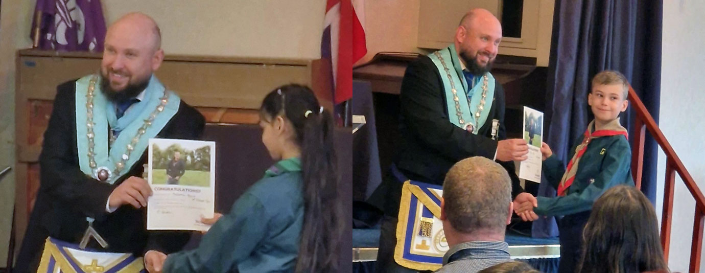 David Parker Jnr presenting awards.