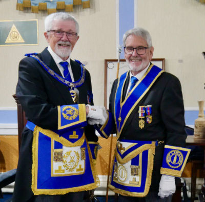 David Barr (left) with Arthur Caldicott David Barr (left) with Arthur Caldicott
