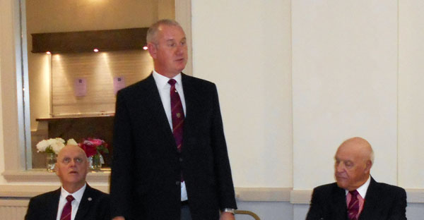 Ian Halsall responding to the toast. Ian Halsall responding to the toast.