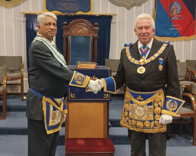 Cobarsanellore Ramesh (left) and Mark Matthews.
