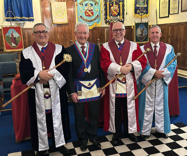 Pictured left to right, are Steve Harris, Jack Fawcett, Alan Tomlinson and Dave Kyle. Pictured left to right, are Steve Harris, Jack Fawcett, Alan Tomlinson and Dave Kyle.