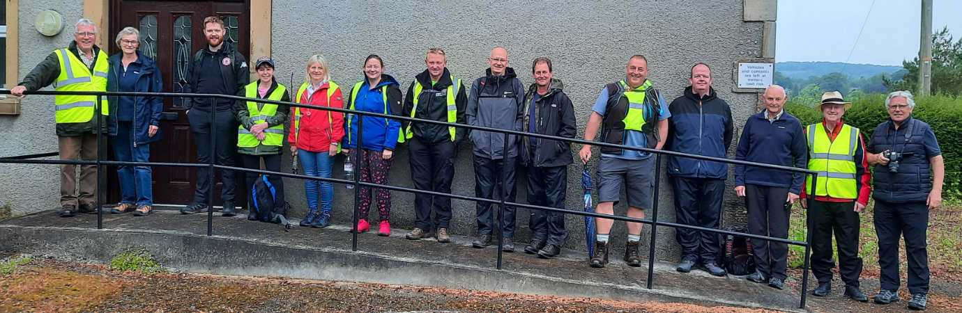 Pictured from left to right, are: John Holmes, Christine Holmes, Robert Wilkinson, Gillian Larkin, Kerian Barnes, Catherine Peel, Chris Wilkinson, Tim Calderbank, Tony Ollerton, Scott Devine, James Hughes, Alan Proctor, Les Newlands and Allan Brown.