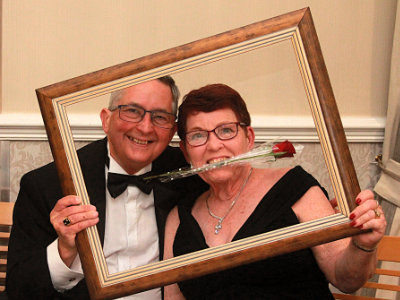 Len and Sue Jolley are framed