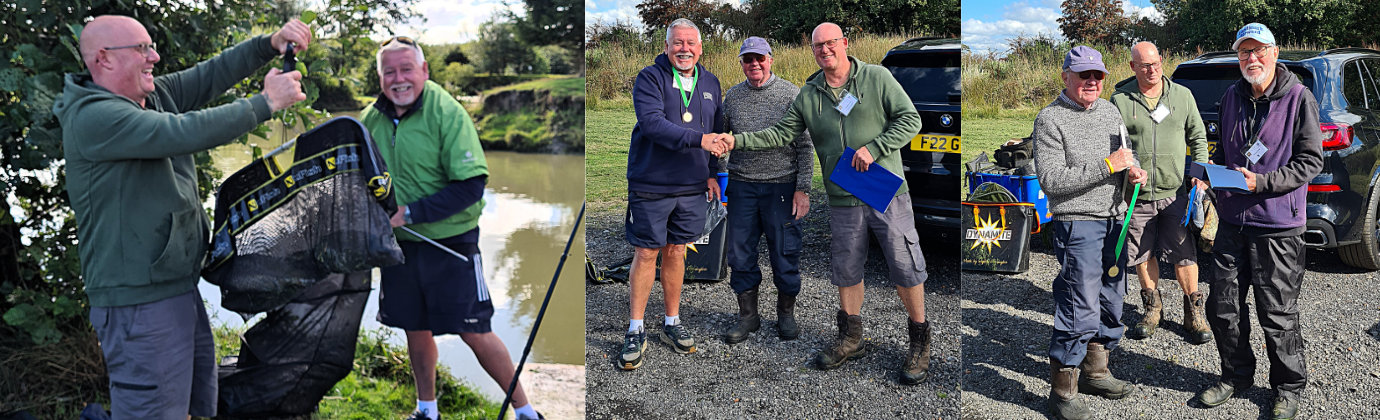 Pictured left from left to right, are: Gareth Harrison weighing his catch watched by Bob Williams. Pictured centre are Bob Williams, Keith Kemp and Gareth Harrison. Pictured right from left to right, are: Keith Kemp, Gareth Harrison and Norman Prue. Pictured left from left to right, are: Gareth Harrison weighing his catch watched by Bob Williams. Pictured centre are Bob Williams, Keith Kemp and Gareth Harrison. Pictured right from left to right, are: Keith Kemp, Gareth Harrison and Norman Prue.