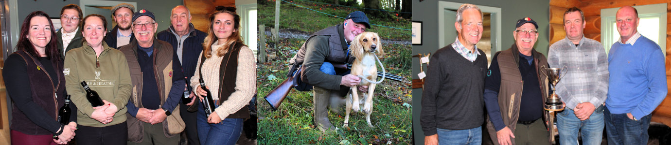 Pictured left, are: the inter-Provincial shoot team of referees. Picture centre are: Jason Coxhead with cocker spaniel Sid. Pictured right, are: the Watson Eden Trophy winners. Pictured left to right, are: William Watson, Mick Woods, Jason Rhodes and Jason Coxhead.