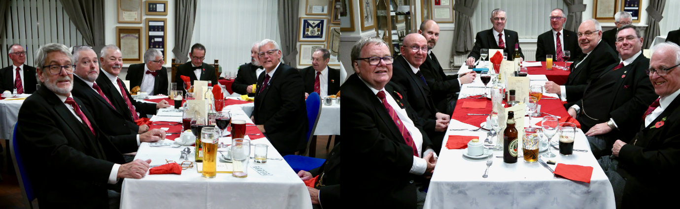 Companions enjoying the festive board.