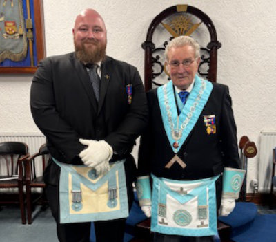 Danny Dewhurst (left) with his grandfather John Sidgreaves.