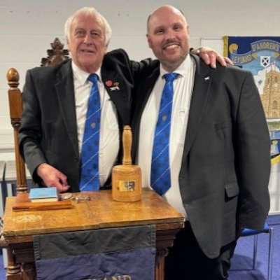 Jeff Lucas with installing master Allan Archer