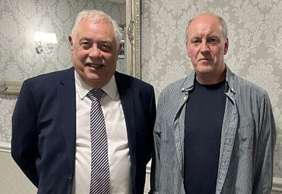 Derek Robinson (left) with Dr David Harrison