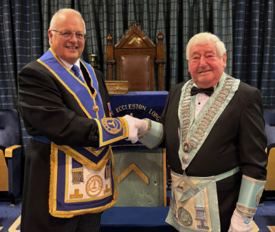 John Reynolds (left) with Ernie Hughes.