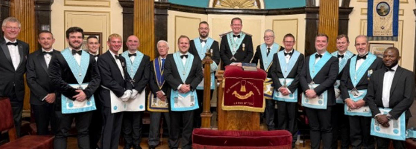 Members of Old Masonians West Lancashire Lodge.