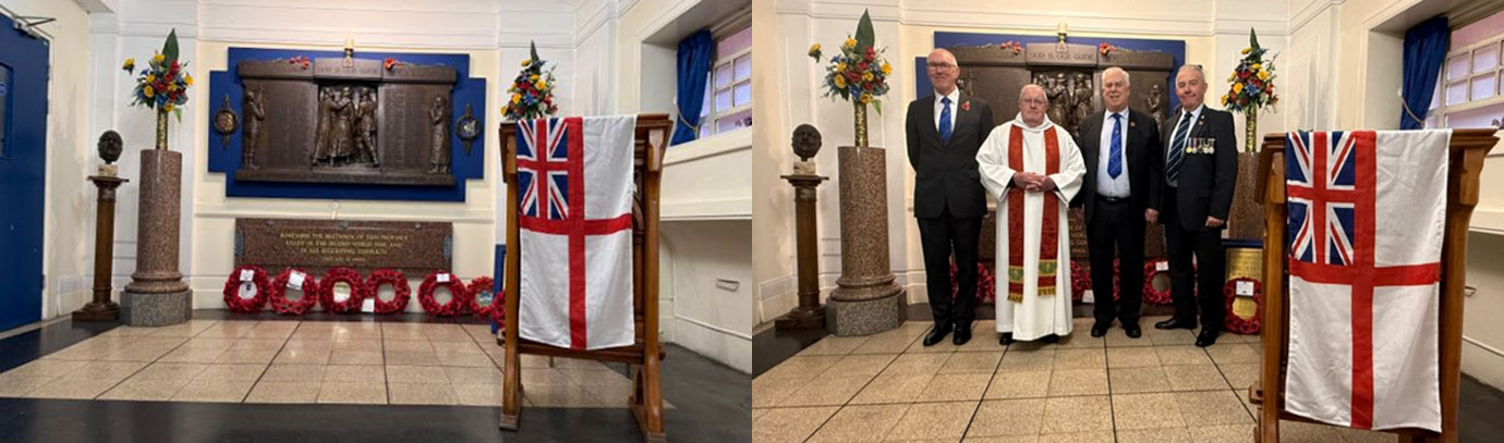 Pictured left: The War Memorial at Liverpool Masonic Hall. Pictured right from left to right, are: Liverpool Group Vice Chairman Neil Francis, Rev John Williams, Dave Johnson and group secretary Geoff Green Pictured left: The War Memorial at Liverpool Masonic Hall. Pictured right from left to right, are: Liverpool Group Vice Chairman Neil Francis, Rev John Williams, Dave Johnson and group secretary Geoff Green