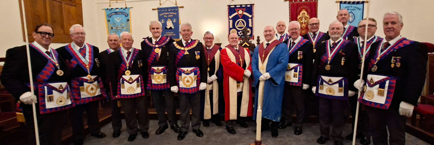 The three principals and distinguished guests.