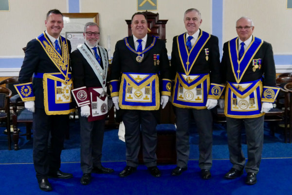 Pictured from left to right, are: John Lee, Bob Marsden, Michael Tax, Stephen Jelly and John Darrell.