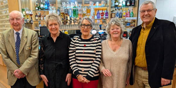 Pictured from left to right, are: Harry Noblet, Maria Schofield, Anne Wilson, Mary Noblet and Eric Kos.
