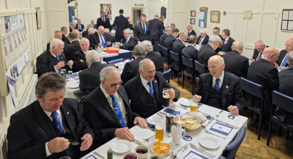 Brethren awaiting their dinner. Brethren awaiting their dinner.