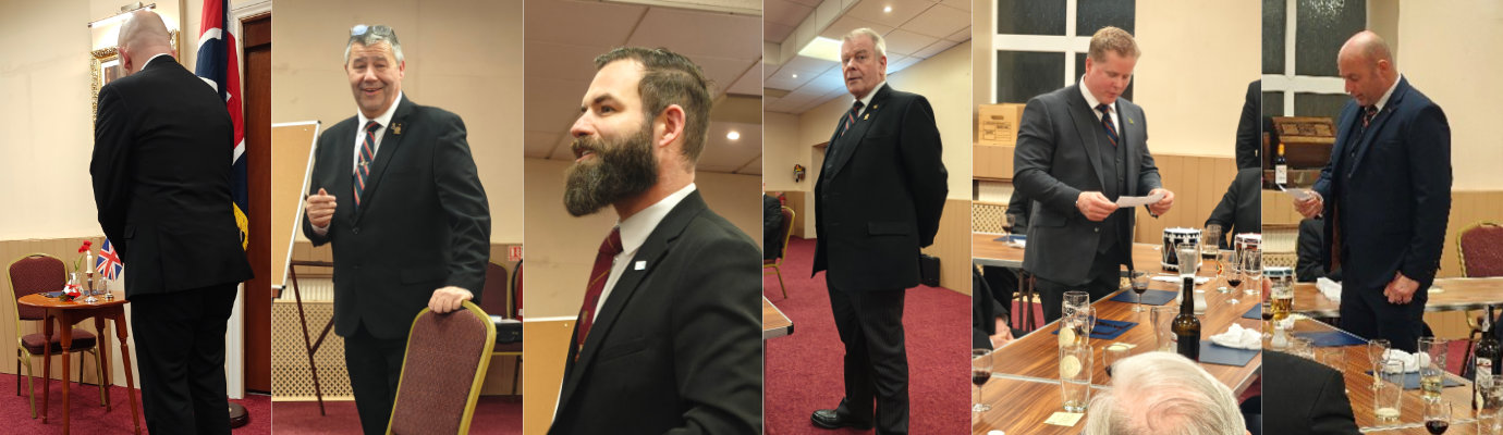 Brethren at the festive board.