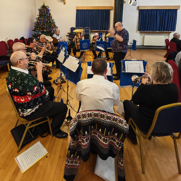 Chorley Silver Band play festive favourites.