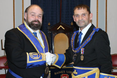 Ezra McGowan (left) with David Thomas.