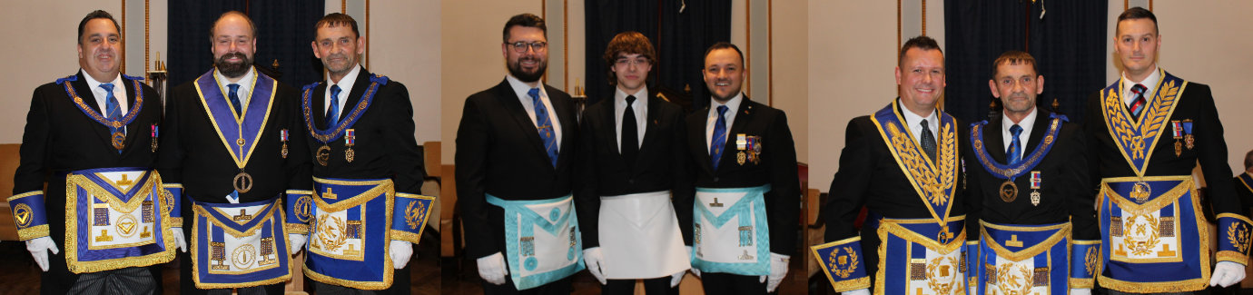 Pictured left from left to right, are: Michael Tax, Ezra McGowan and David Thomas. Pictured centre from left to right, are: Ross Kelly, Jack Lee and Adam Dennett. Pictured right from left to right, are: John Lee, David Thomas and Ryan Modlin.