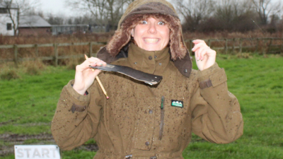 Holly Coxhead ensures fair scoring at the first trap.