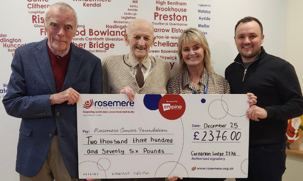 Pictured from left to right, are: Stuart Cowburn, Allan Scott, Sue Swire and Adam Dennett. 