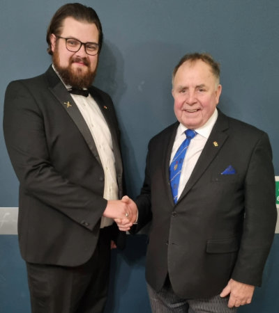 Alan Campbell (left) with Graham Chambers. Alan Campbell (left) with Graham Chambers.
