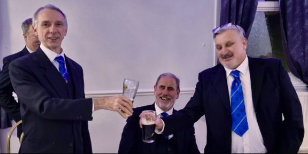 Pictured from left to right, are: Graham Williams, Frank Umbers (sitting) and Paul Holden.