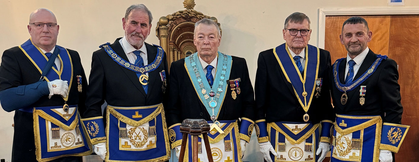 Pictured from left to right, are: Stephen Dunn, Frank Umbers, Antony Prior, William Cropper and David Thomas.