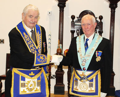 Tony (left) congratulating Phillip. Tony (left) congratulating Phillip.