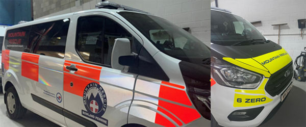 Vehicle 6 Zero, the minibus rescue vehicle in all its glory ready for work, which was donated by WLFC.