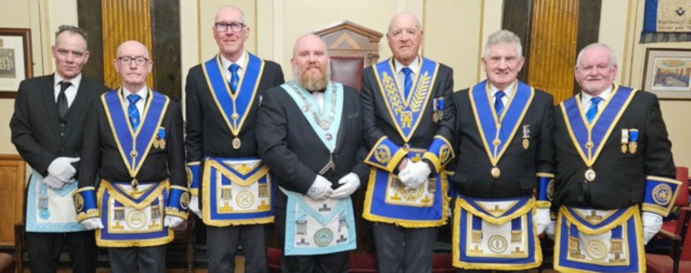 Pictured from left to right, are: John Rand, Peter Fay, Neil Francis, Ian McParlin, Steven Kayne, Joe Williams and John Lambert.