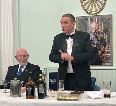 Stephen thanks the lodge brethren for their support