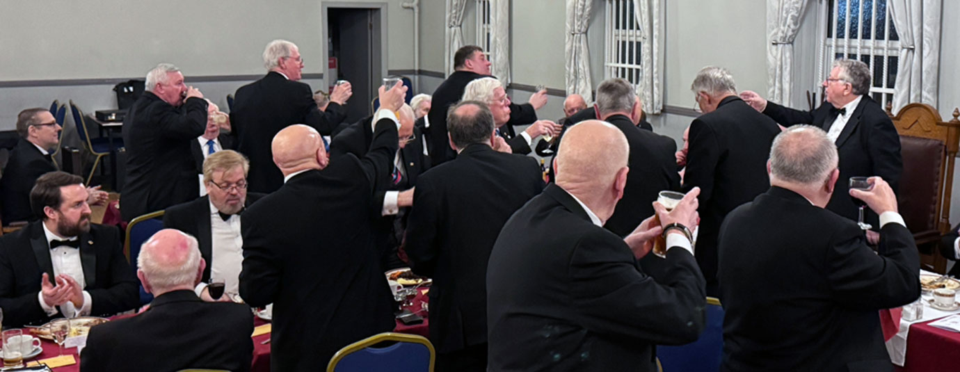 Toast to the visitors.