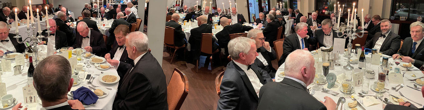 Brethren enjoying themselves at the festive board.