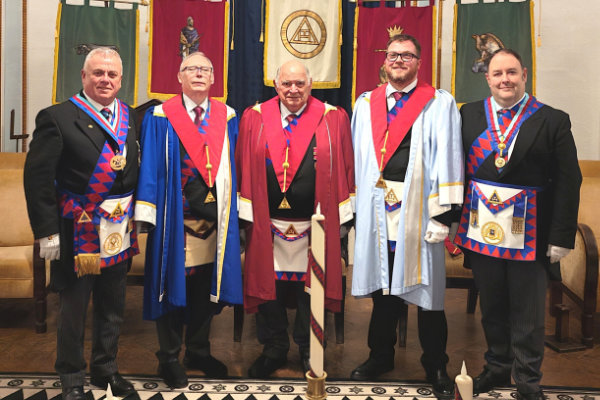 Pictured from left to right, are: John Topping, Bill Brisk, Kevin Burns, William Buchanan and Ben Gorry.