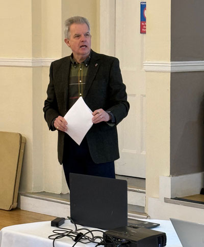 Stuart Boyd talking to the charities.