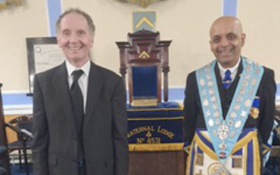 Martin Haines (left) with Umesh Dholakia.