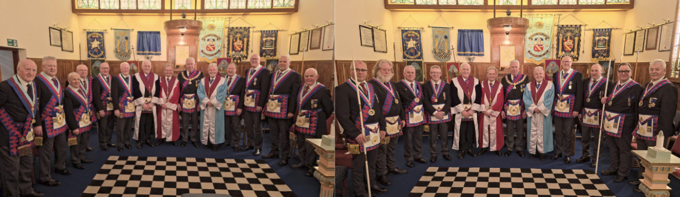 Pictured left from left to right, are: Rowley Saunders, Peter Schofield, Alan Jones, John Quiggin, Dave Grainger, Norman Thompson, David Baker, Mort Richardson, Mark Matthews, Keith Templeton Paul Broadley, Gary Rogerson, Barry Fitzgerald and John Wrennall. Picture right from left to right, are: Gordon Evans, Alastair Davidson, John Topping, Chris Gray, David Baker, Mort Richardson, Mark Matthews, Keith Templeton Gary Rogerson, Andy McClements, Shaun Brookhouse and John Pitches.