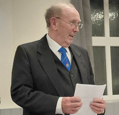 John Liversidge responds to the toast to his health.