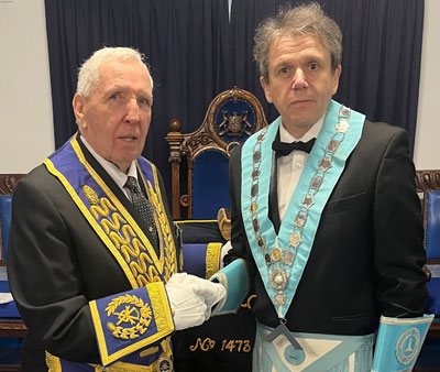 Roy congratulates Nicholas as the new master. Roy congratulates Nicholas as the new master.