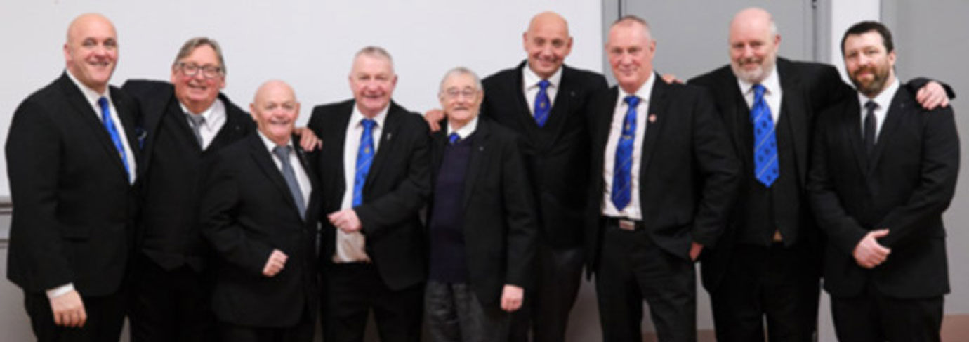 Pictured from left to right, are: Members of Maquis of Lone Lodge, Neil Wakes, Glyn Jones, John Holding, Alan Holding, Ian Fairhurst, Andrew Hardman, Aiden Murphy, Mark Rainsford and Liam Matzke.