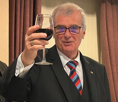 John Selley in fine form toasting the companions