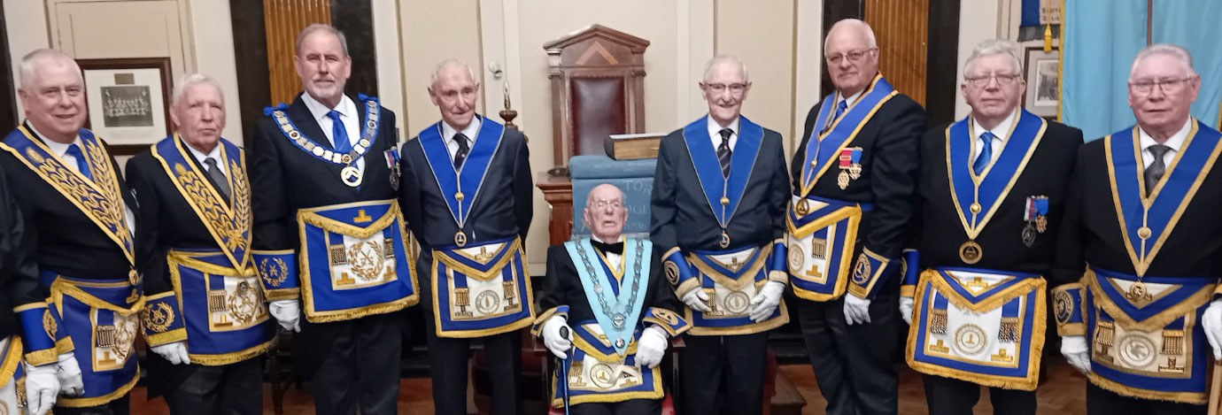 Pictured from left to right, are: David Johnson, Roy Ashley, Frank Umbers, Eddie Lees, Kenneth Jones (sitting) Gordon Lees, John Reynolds, Alan Riley and Pete McCarthy.