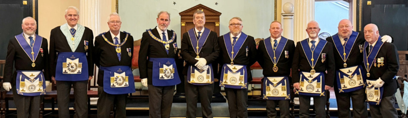 Provincial and grand lodge officers come out in force to support Anfield Lodge.