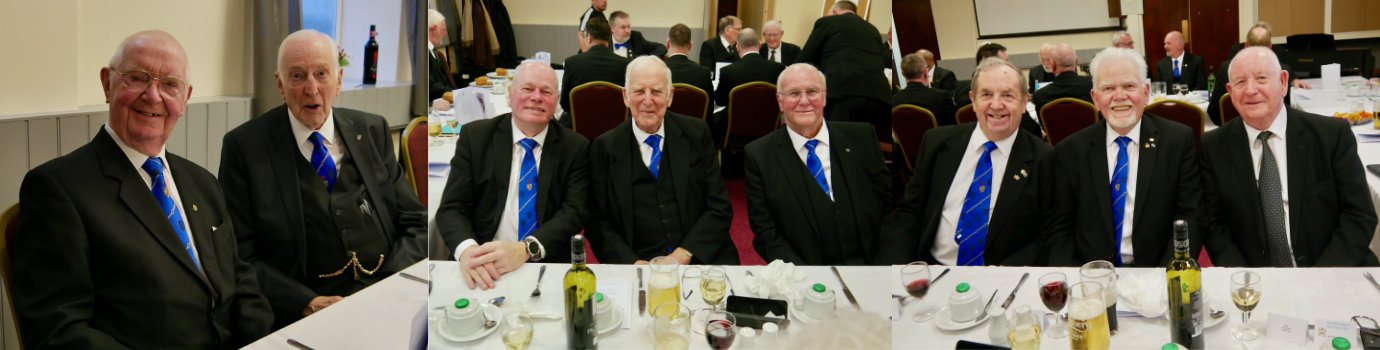 Pictured left: Keith Jackson (left) and Peter Greathead. Pictured centre from left to right, are: Duncan Smith, Malcolm Worsley and Eric Peat. Pictured right from left to right, are: John Turpin, David Randerson and Harry Cox
