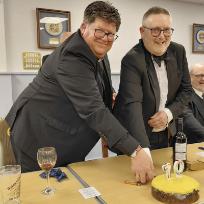 Reverend John Hall (left) with Paul Troughton.
