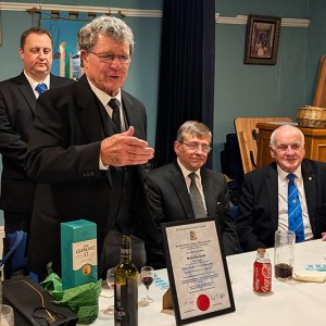 Brian responding to his toast.